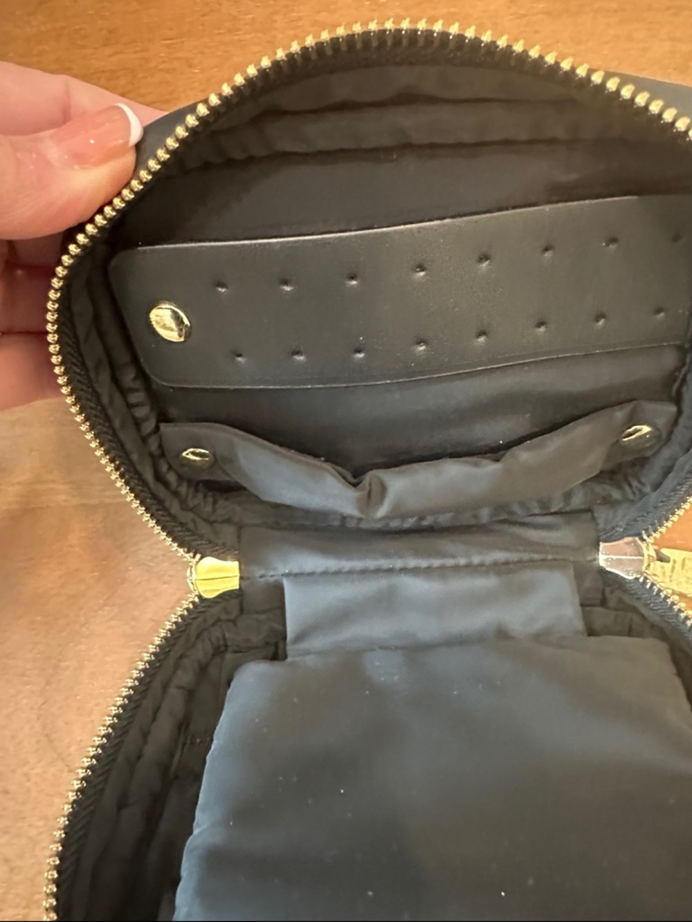 New SM Monogram Quilted Black Mini Jewelry Organizer - Picture 7 of 8
